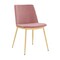 Armen Living Messina Modern Pink Velvet and Gold Metal Leg Dining Room Chairs, PK2 LCMSSIGLPNK - alternate 2